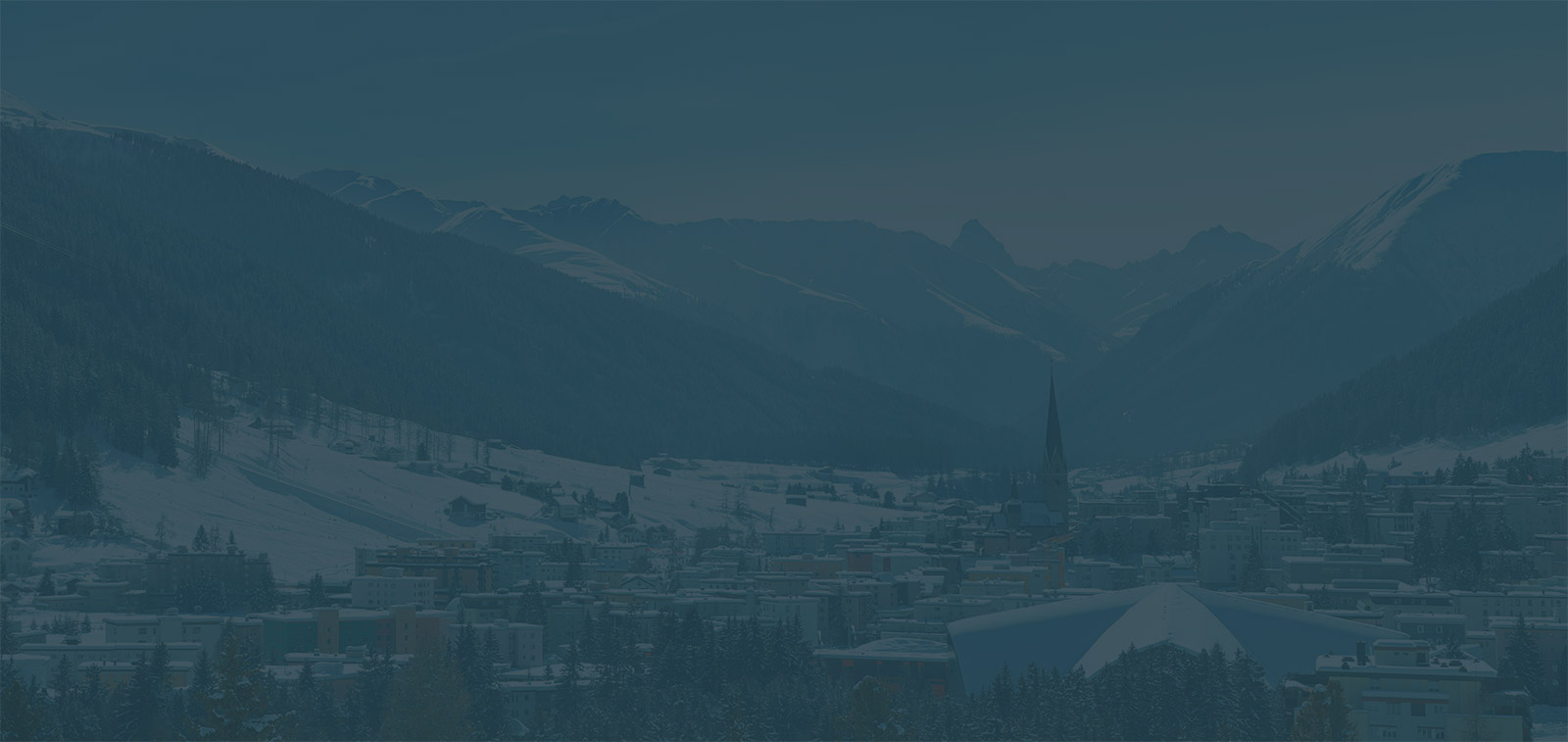 Davos mountain panorama
